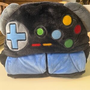 Plush Game Controller Hooded Throw
